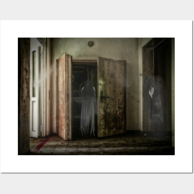 DOOR GHOST KNOCKER ART PRINTS Wall Art by MICHAEL ZHOU